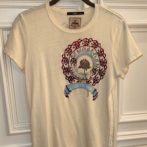 Trunk Ltd Cream Grateful Dead Graphic Tee with Red and Blue Accents